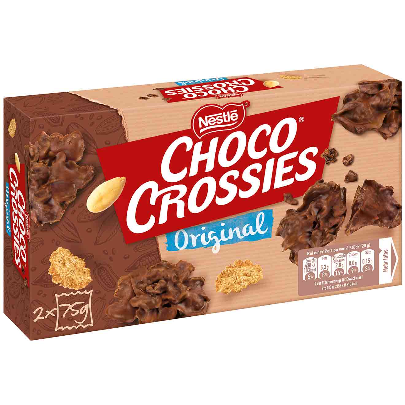 Nestlé Nestle Choco Crossies Original 2×75g