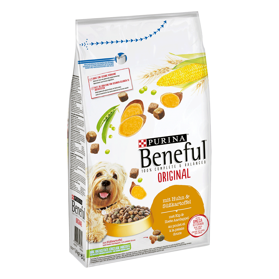 Purina Beneful Original výtečné granule s kuřecím a sladkými brambory 1,4kg
