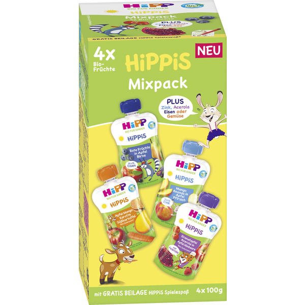 HiPP Bio Hippis Mixpack 4 x100 g, 400g