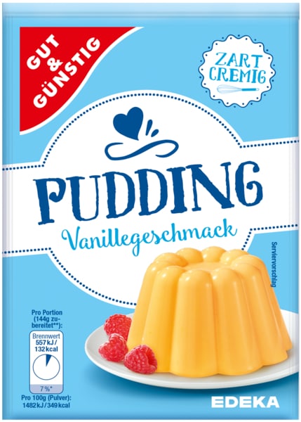 G&G Vanilkový pudink 5 X 37G - originál z Německa