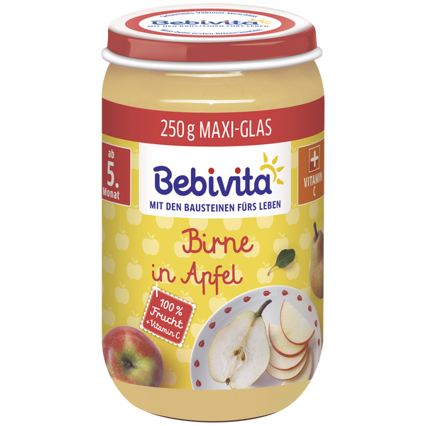 Bebivita 5+ Bio hrušky a jablka 250g