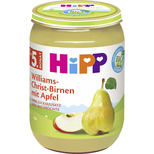 HiPP Bio hrušky Williams s jablky 190g 5+