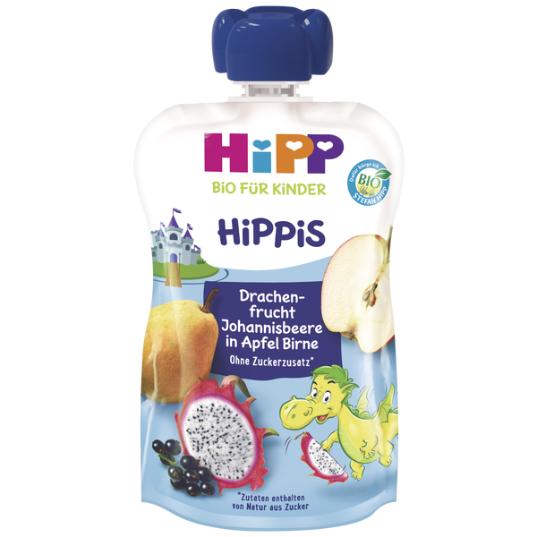 HiPP BIO Hippis Rybíz v jablku a hrušce 100 g