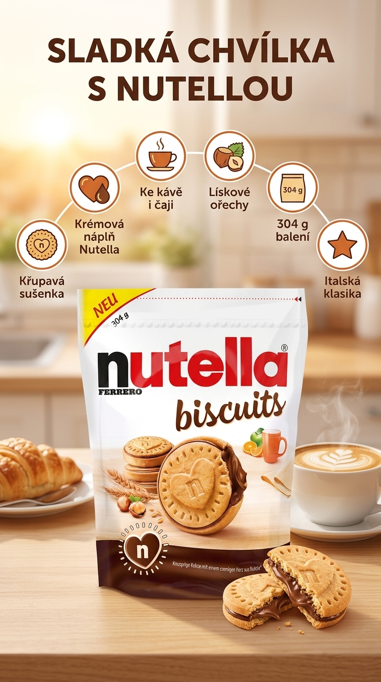 Nutella Biscuits 304g - mobilní infografika