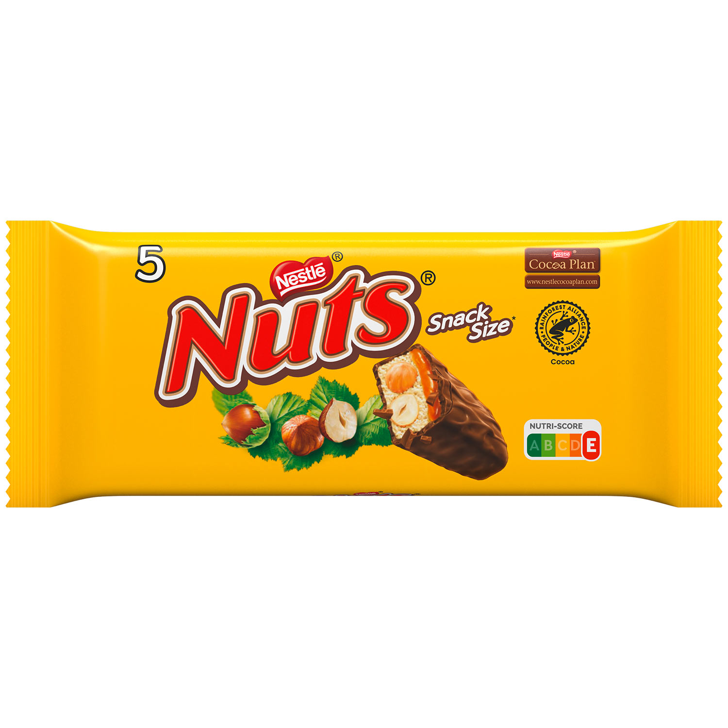 Nestlé Nuts čokoládové tyčinky s karamelem 5 x 30 g, 150 g
