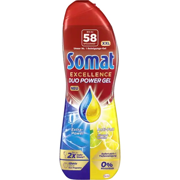 Somat Excellence Duo Power Gel do myčky 58 dávek, 0,928 l