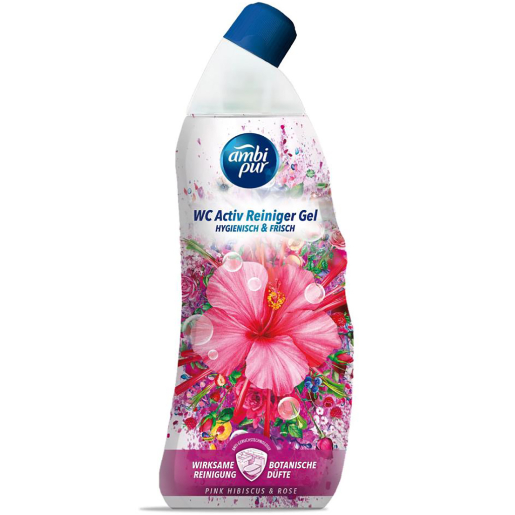 Ambi Pur aktivní WC čistič - Pink Hibiscus & Rose 750 ml
