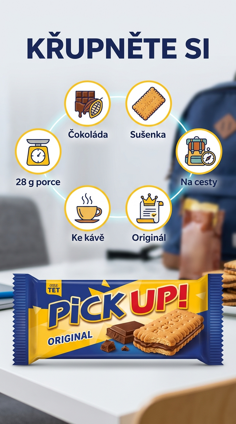 PiCK UP! Original - mobilní infografika