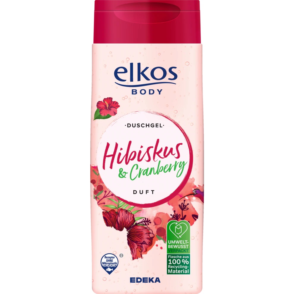 Elkos sprchový gel Ibišek a brusinky 300 ml