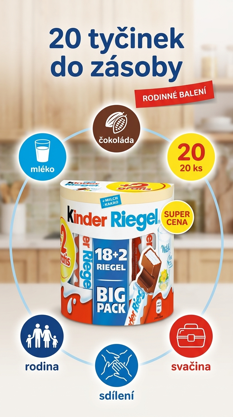 Kinder Riegel - mobilní infografika