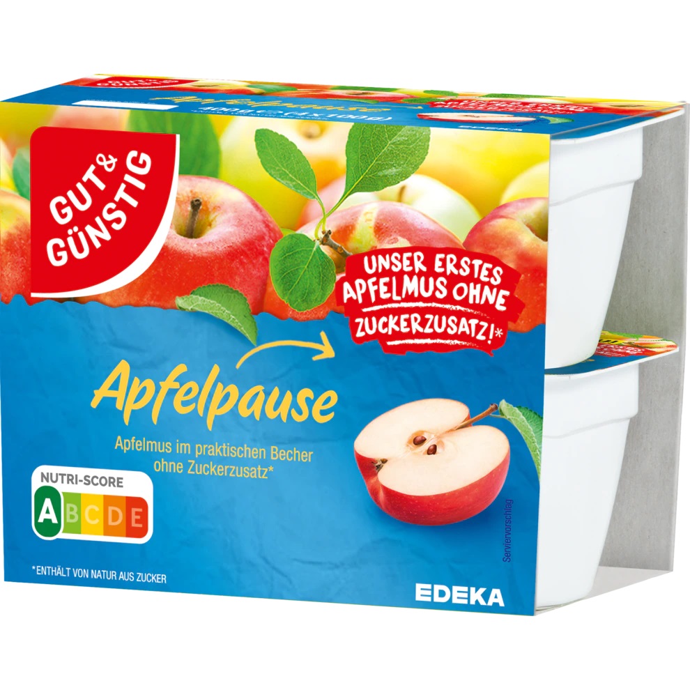 G&G Jablečné pyré, přesnídávka 4 x 100 g, 400 g