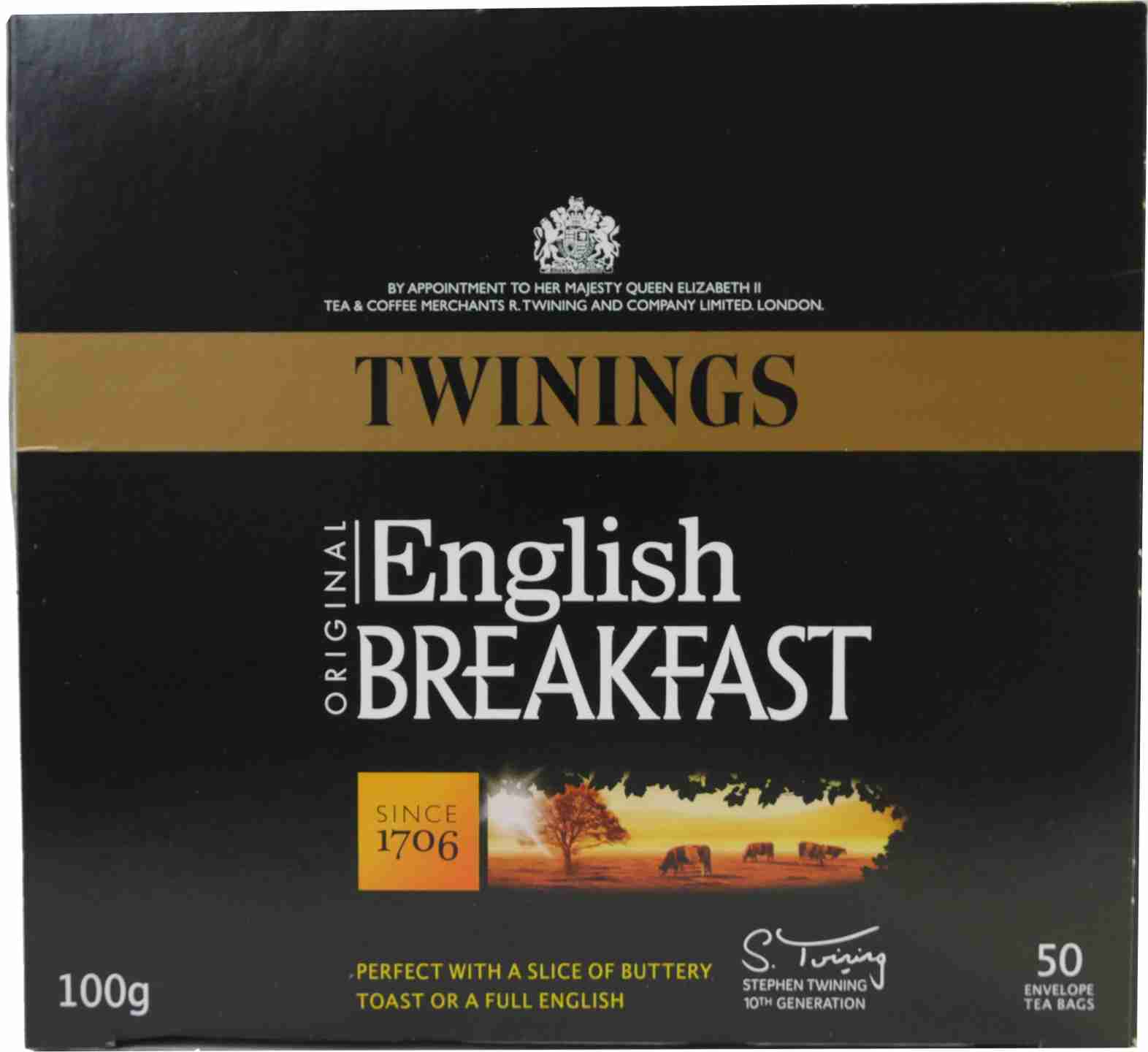 Twinings English Breakfast Tee černý čaj 50 sáčků, 100 g - originál z Německa