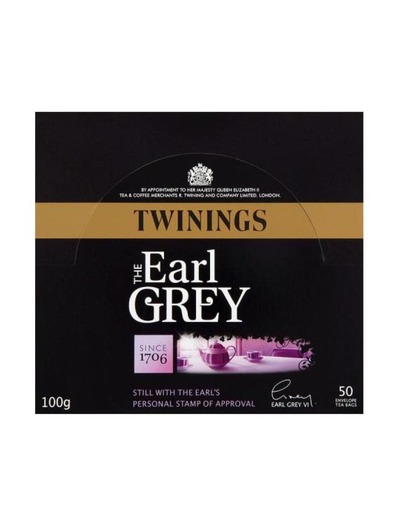 Twinings Earl Grey Tee černý čaj 50 sáčků, 100 g - originál z Německa