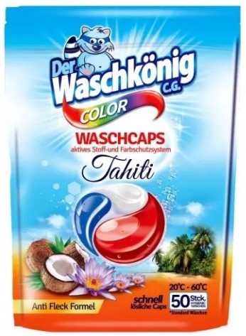 Waschkönig Tahiti Color kapsle na praní 50 ks - originál z Německa