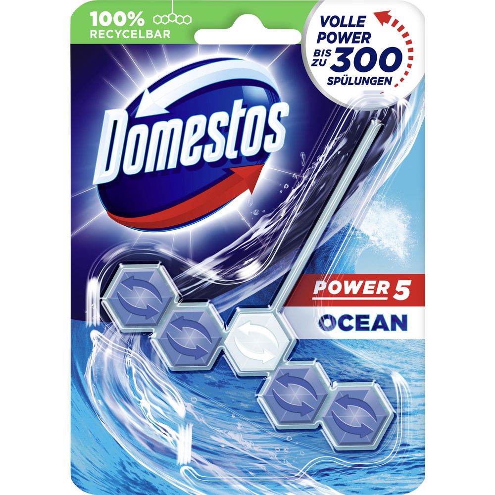 Domestos Power 5 WC blok s vůní oceánu 55g