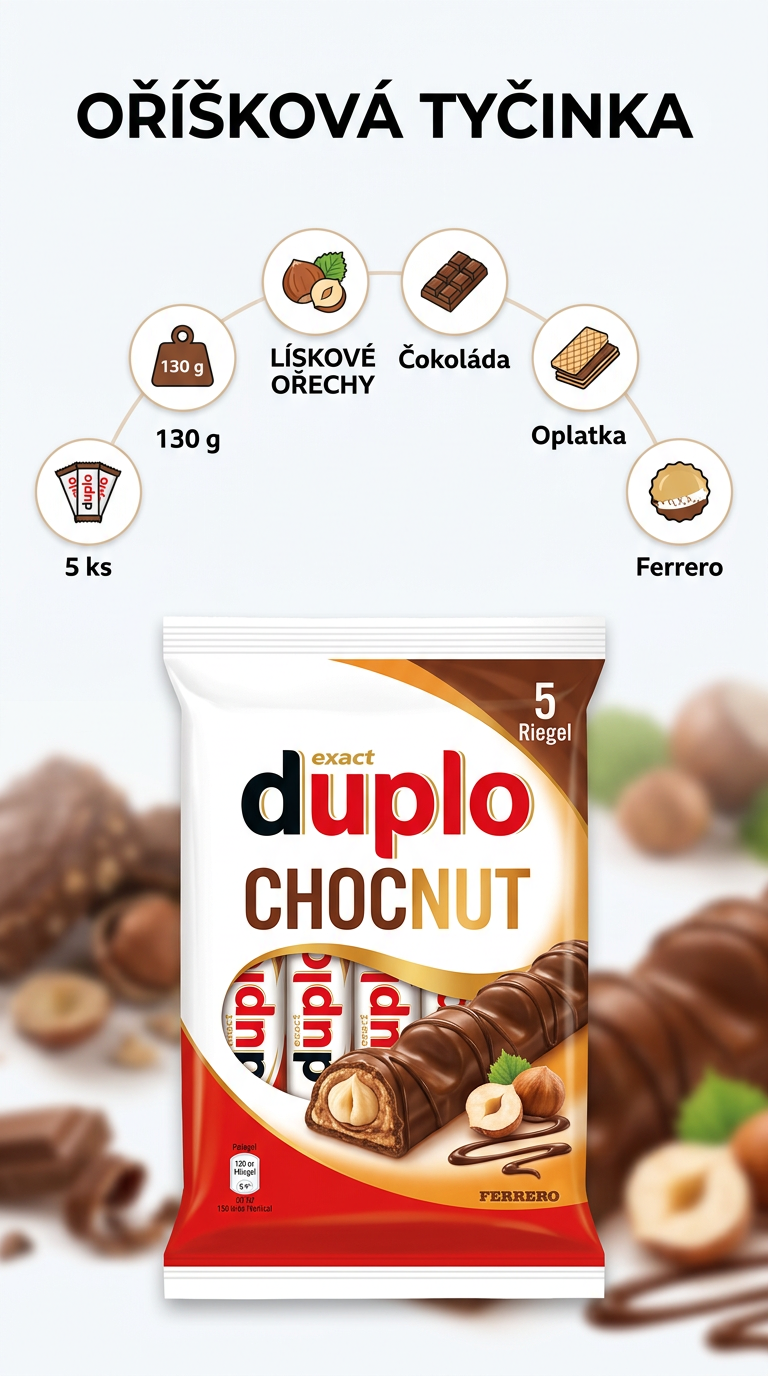 duplo Chocnut - mobilní infografika