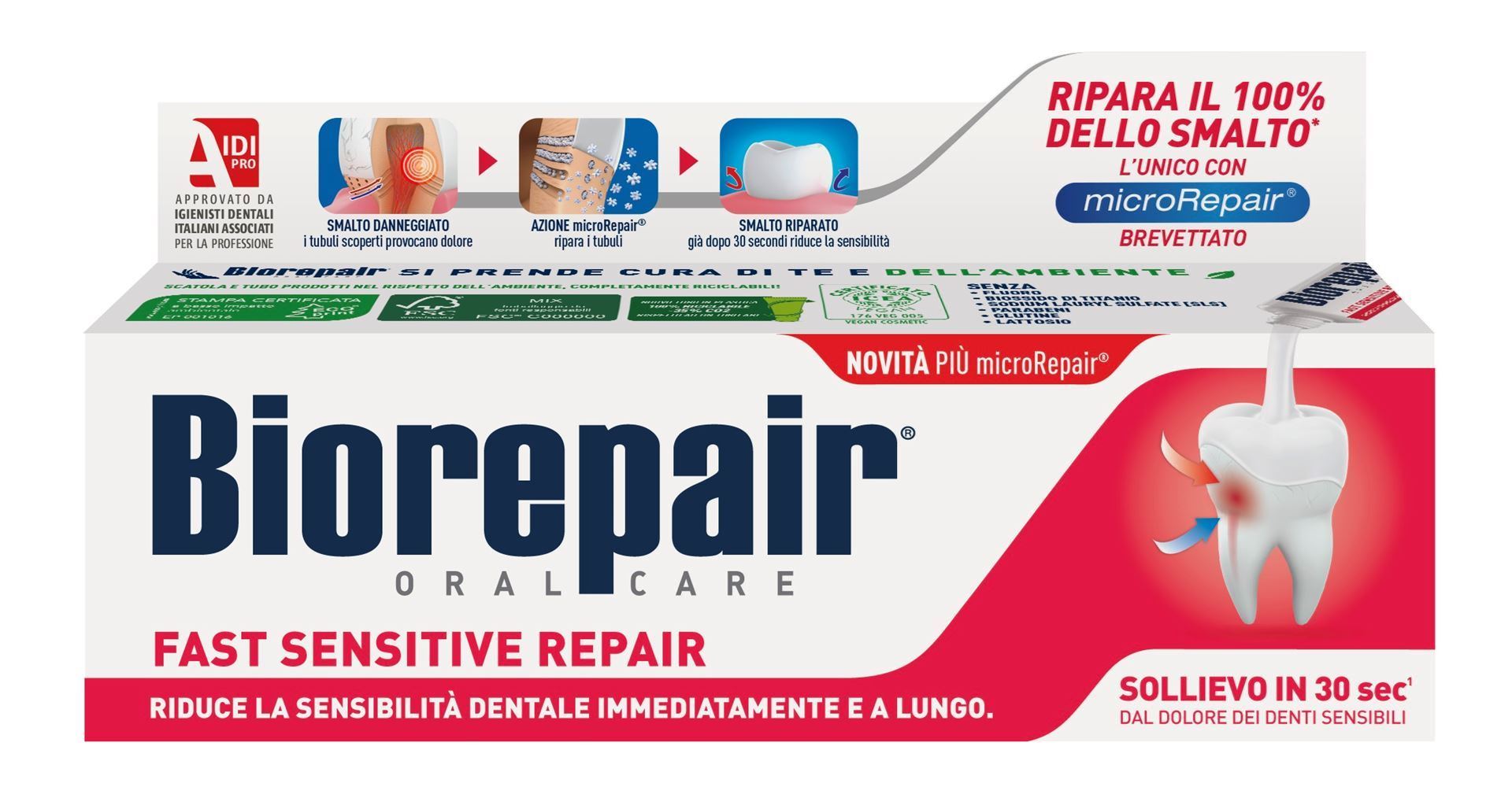 Biorepair zubní pasta Sensitiv 75 ml