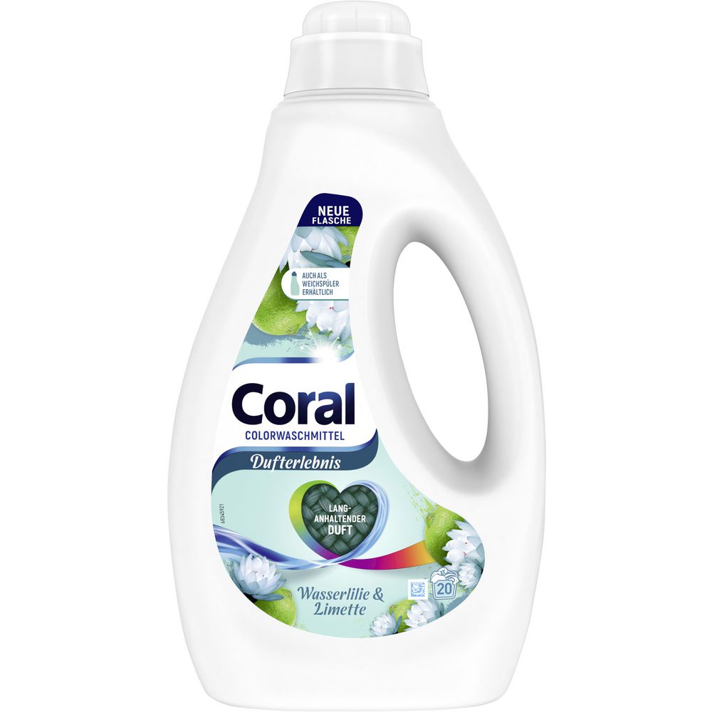 Coral prací gel Color s vůní Leknínu a limetky 20 dávek, 1 l