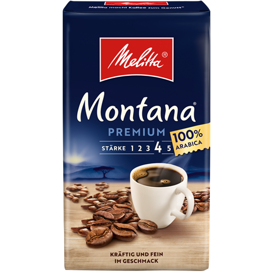 Melitta Montana Premium mletá káva 500 g - originál z Německa