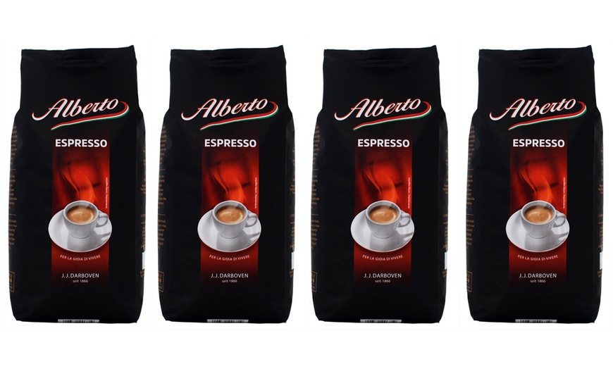 Alberto Espresso zrnková káva 4x1 kg-VÝHODNÉ BALENÍ - originál z Německa