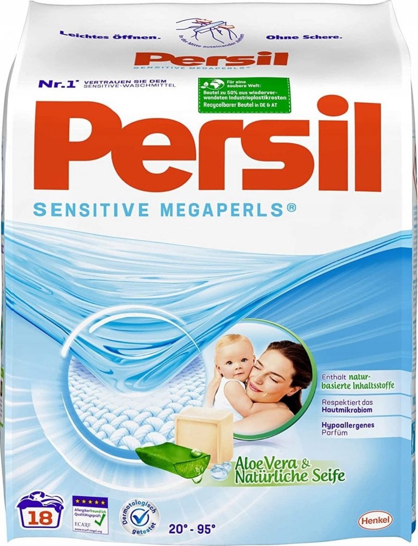 Persil Sensitive Megaperls Aloe Vera 18 dávek, 1,332 kg - originál z Německa