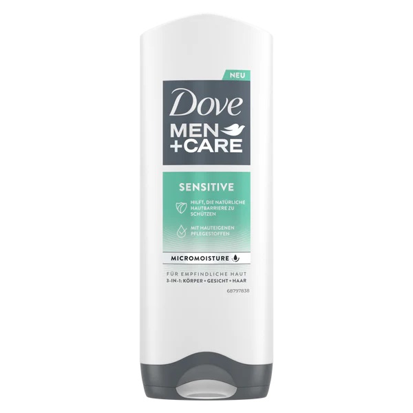 Dove Men+Care Sensitive 3-v-1 sprchový gel 250 ml