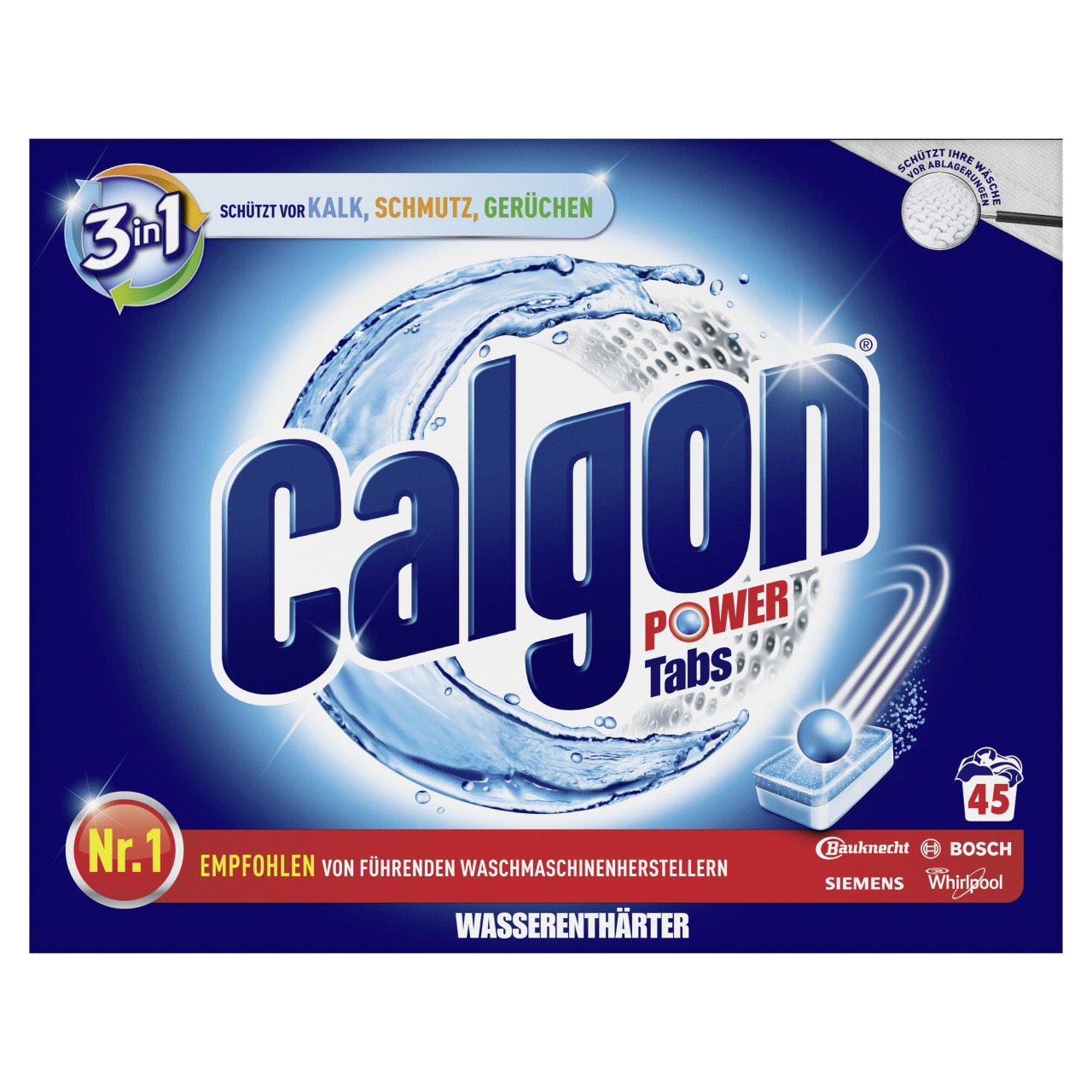 Calgon Změkčovač vody Calgon 3in1 Power 45 tablet 585 g