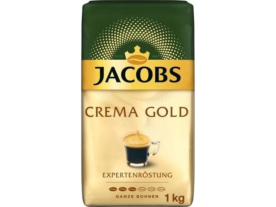 Jacobs Expertenröstung Crema Gold, zrnková káva 1kg - originál z Německa