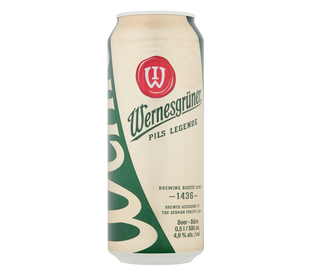 Wernesgrüner Pils Legende 0,5l pivo 4,9 %, 500 ml