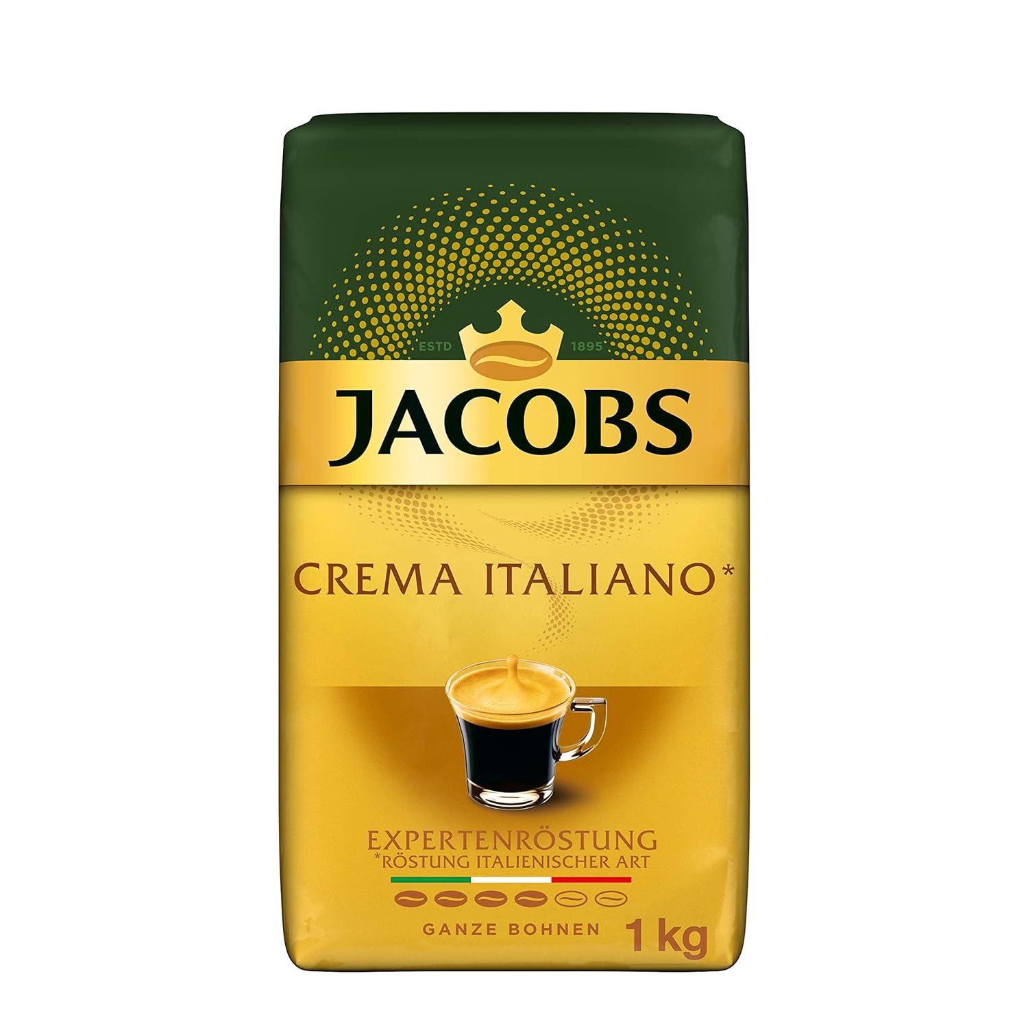 Jacobs Expertenröstung Crema Italiano, zrnková káva 1 kg - originál z Německa