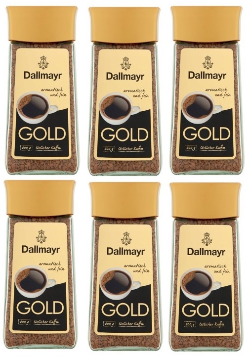 Dallmayr Gold instantní káva 6x200 g-VÝHODNÉ BALENÍ - originál z Německa