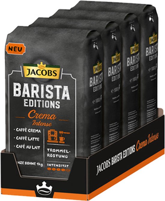 Jacobs Barista editions crema intense, zrnková káva 4x1 kg-VÝHODNÉ BALENÍ