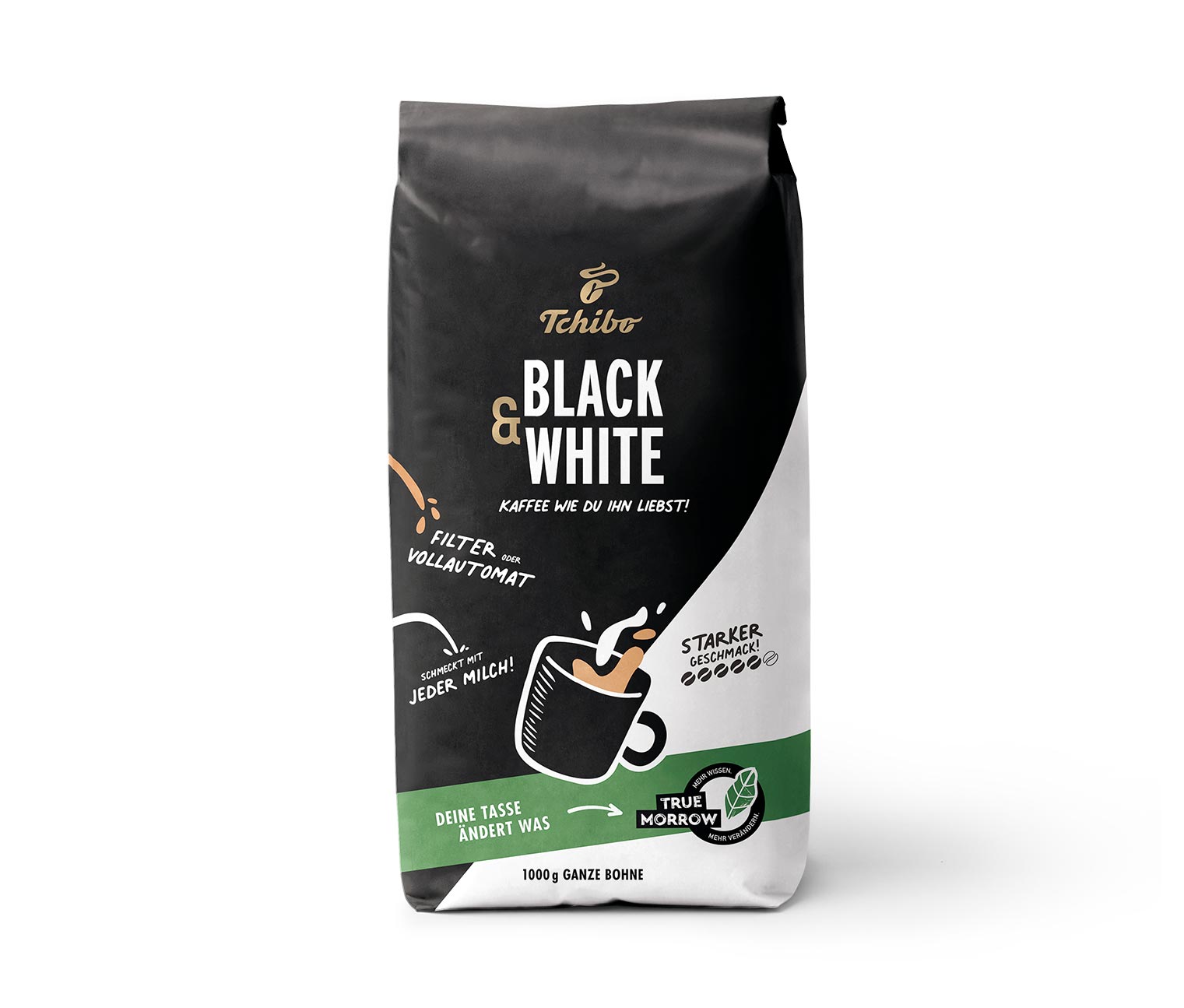 Tchibo Caffe BLACK & WHITE, zrnková káva 1 kg