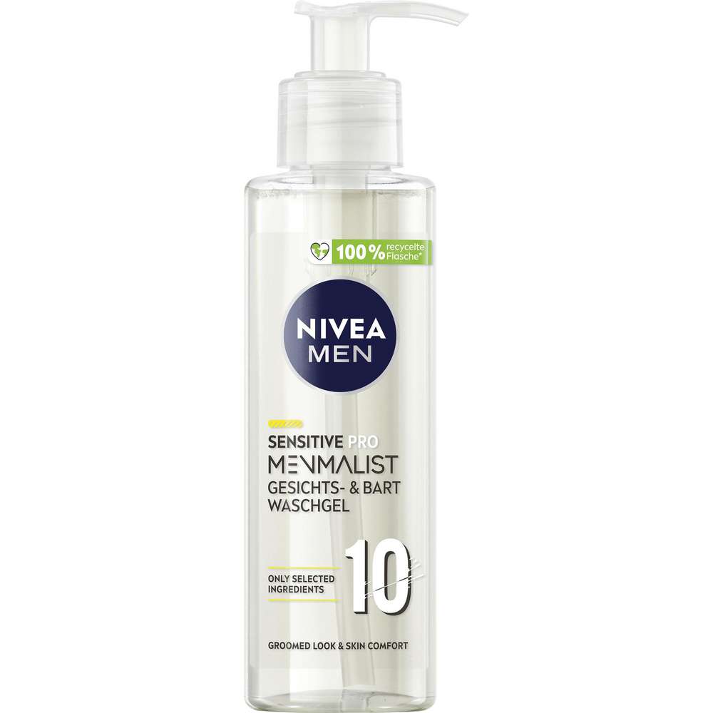 Nivea Sensitive Pro Menmalist Mycí gel na obličej a vousy 200 ml