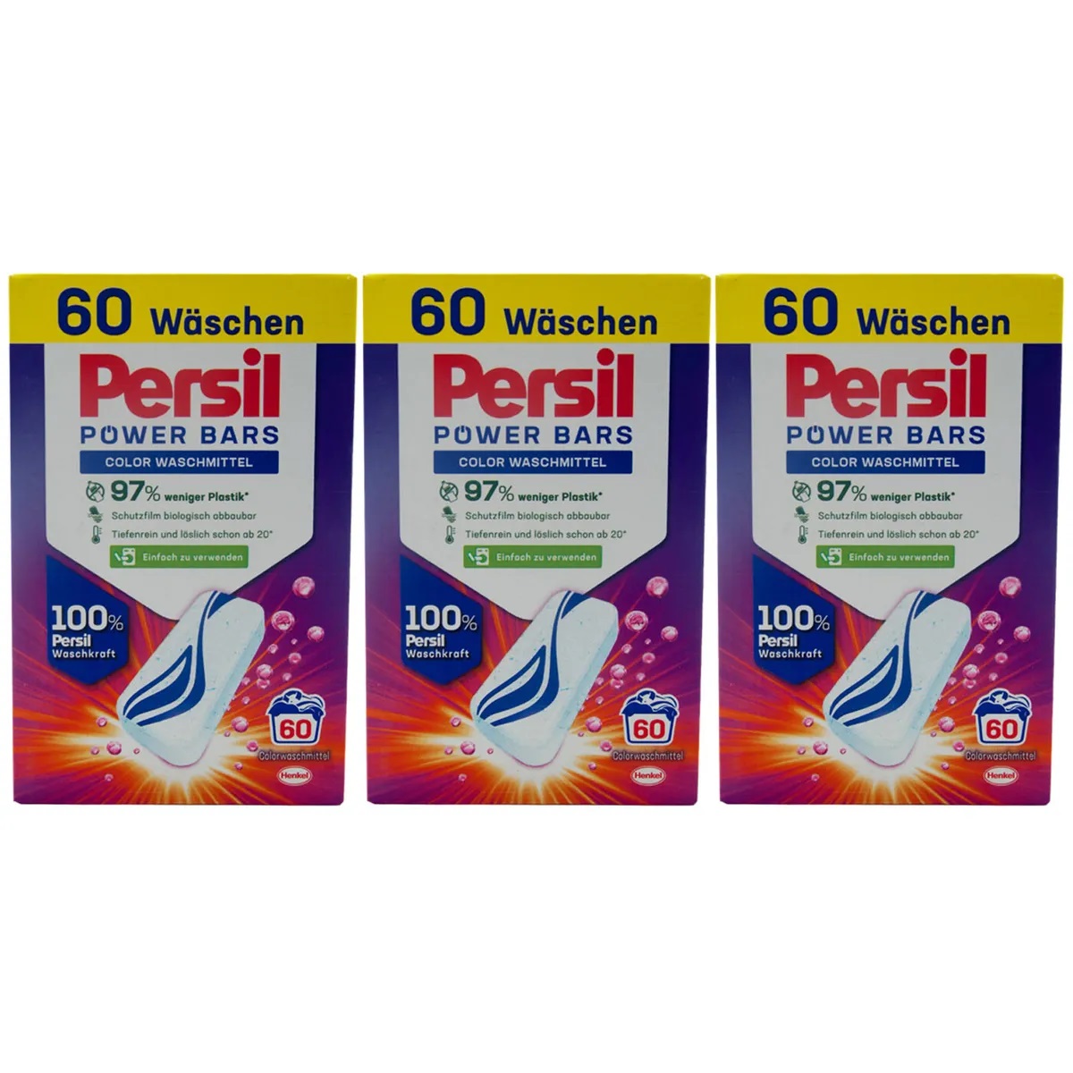 Persil Color Power Bars v tabletách 3x60 dávek, 180 dávek-VÝHODNÉ BALENÍ