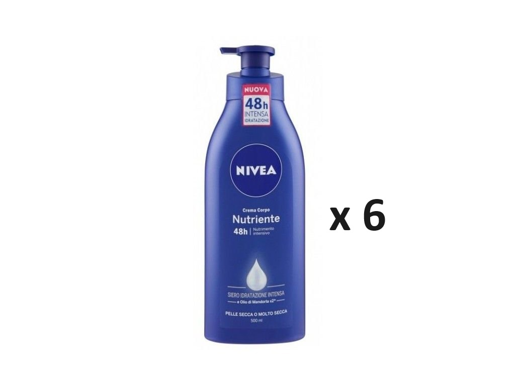 Nivea vyživující tělové mléko Nutriente 6x 500 ml-VÝHODNÉ BALENÍ - originál z Německa