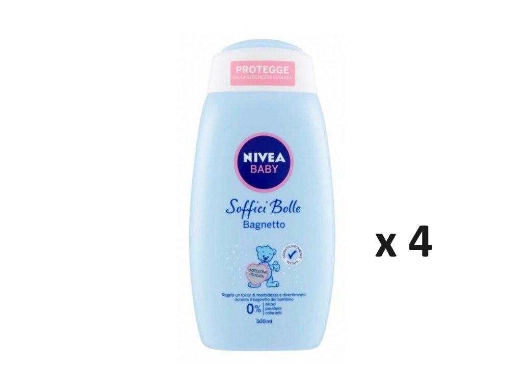 Nivea Baby Bagno Dolci Coccole, dětská koupel 4x500 ml-VÝHODNÉ BALENÍ