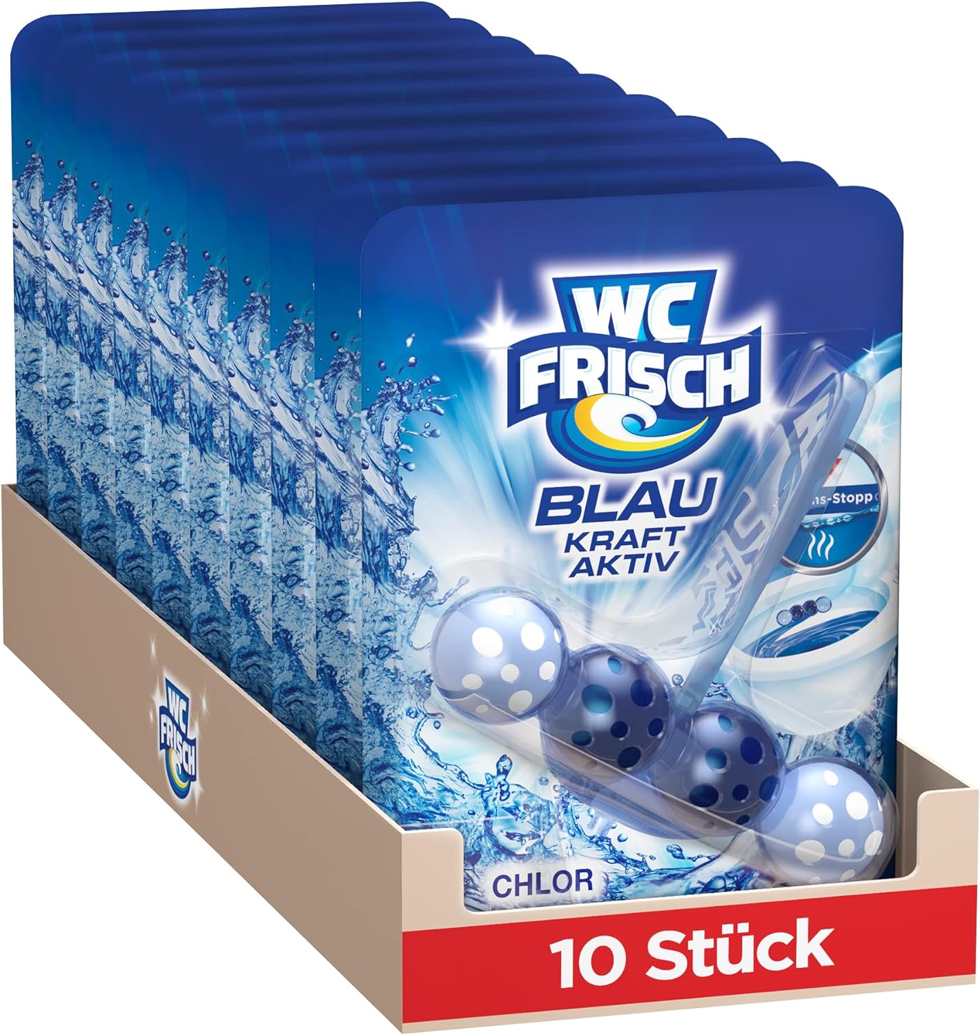WC frisch Blau Kraft Aktiv Chlor závěsný blok 10x50g-VÝHODNÉ BALENÍ - originál z Německa