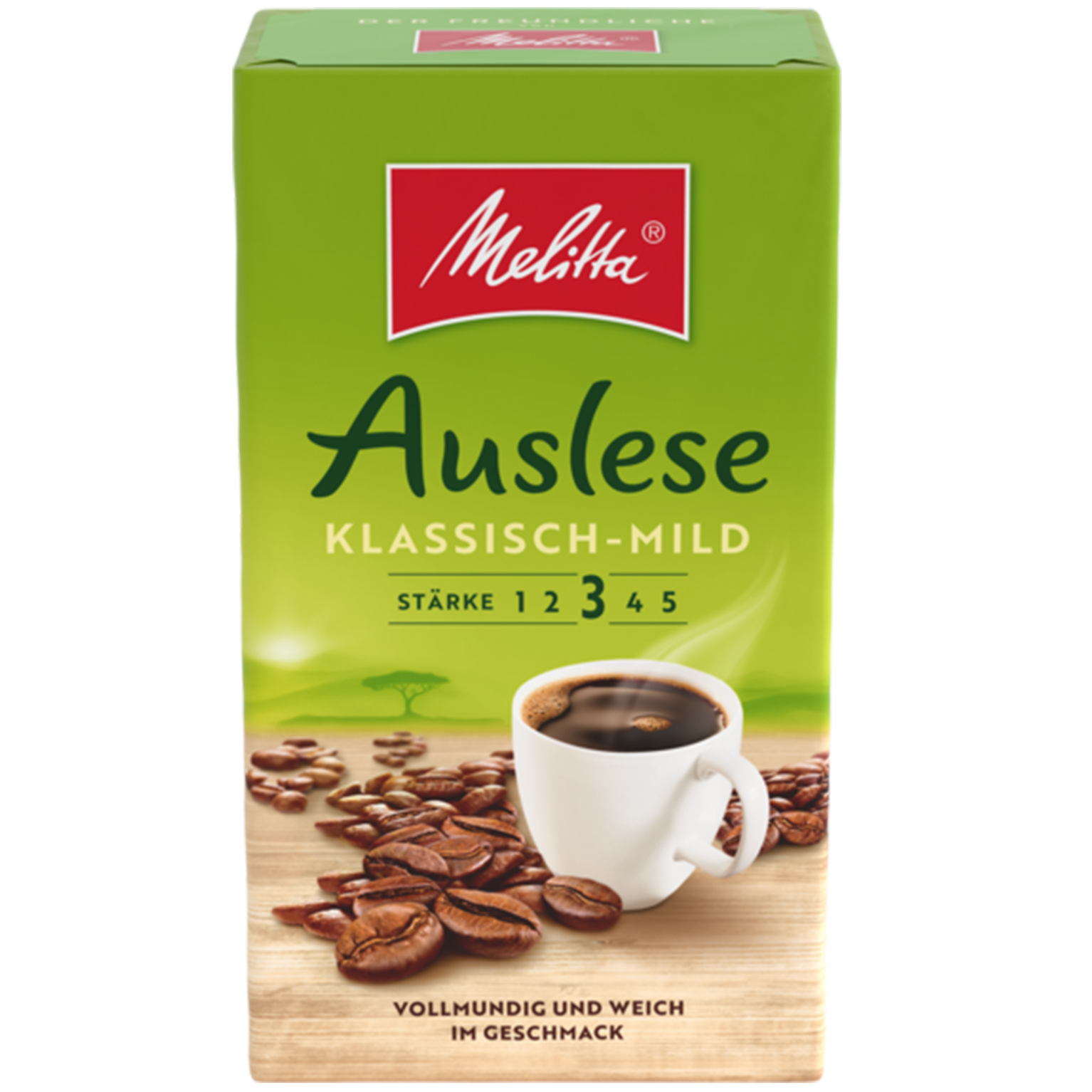 Melitta Auslese Klassisch MILD mletá káva 500 g - originál z Německa