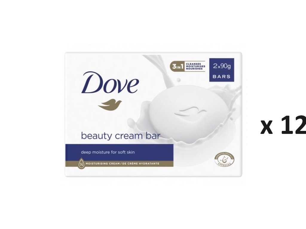 Dove Mýdlo Beauty Cream 12x90 g-VÝHODNÉ BALENÍ