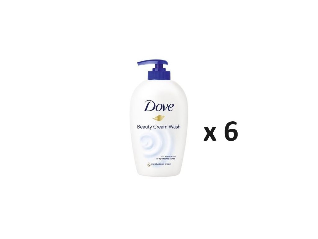 Dove Mýdlo s dávkovačem Original 6x250 ml-VÝHODNÉ BALENÍ