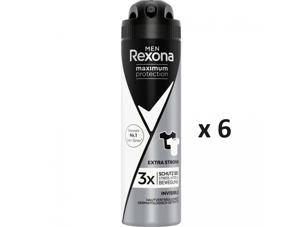 Rexona Men Deopspray Men Maximum Protection Antitransparent 6x150 ml-VÝHODNÉ BALENÍ