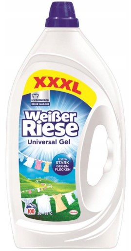 Weisser Riese Univerzální prací Gel 100 dávek, 5 l - originál z Německa