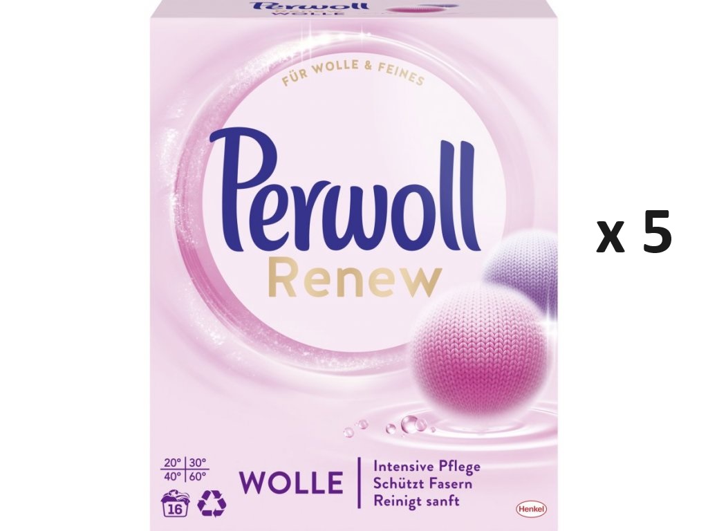 Perwoll Wolle & Feines prací prášek 5x16 dávek -VÝHODNÉ BALENÍ - originál z Německa