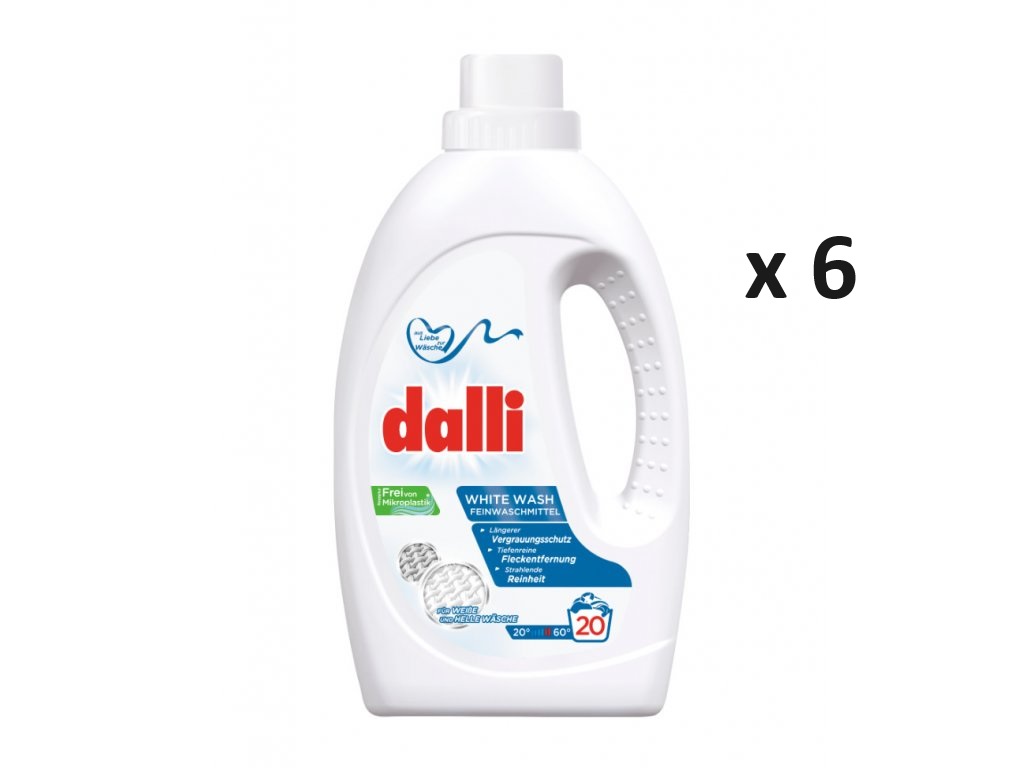 Dalli White Wash speciální prací gel na bílé prádlo 6x1,1L - VÝHODNÉ BALENÍ