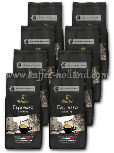 Tchibo Caffe Espresso Kräftig, zrnková káva, 8x1 kg-VÝHODNÉ BALENÍ