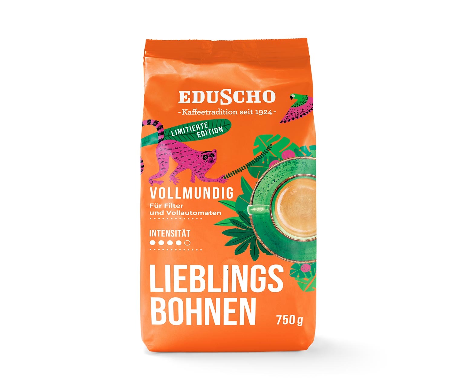 Eduscho Caffè Oblíbená zrna, zrnková káva 750 g