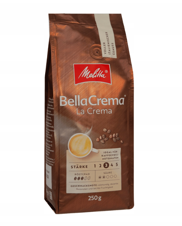 Melitta BellaCrema LaCrema zrnková káva 250 g