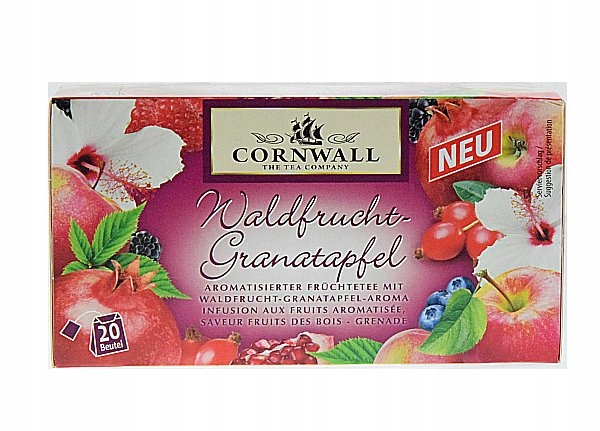 Cornwall Ovocný čaj s lesním ovocem a granátovým jablkem 20 sáčků - originál z Německa