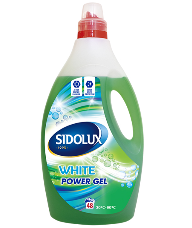 Sidolux Power White prací gel na bílé prádlo 48 dávek, 1,92l